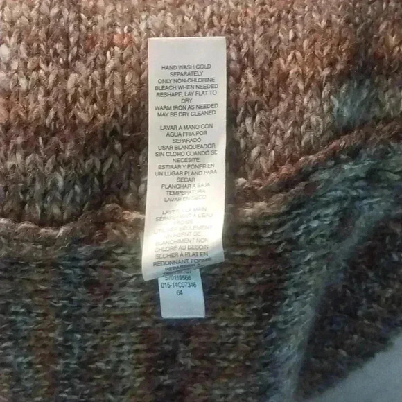 Chico's Women Randall Chestnut Brown Sweater Vest Open Front Metallic Chic - Picture 10 of 11